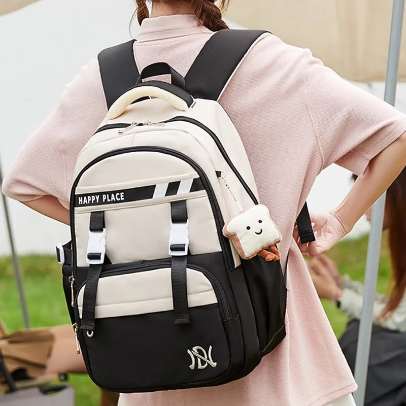 Minimalist Preppy Style Stain-resistant Schoolbag