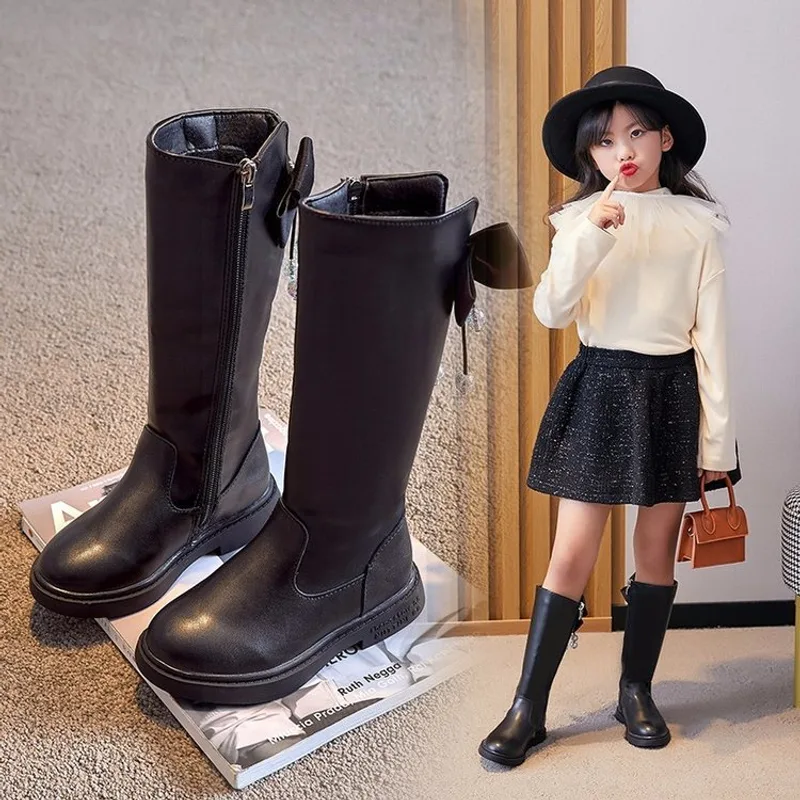 Explosive Style Children's Shoes British Retro Leather Boots