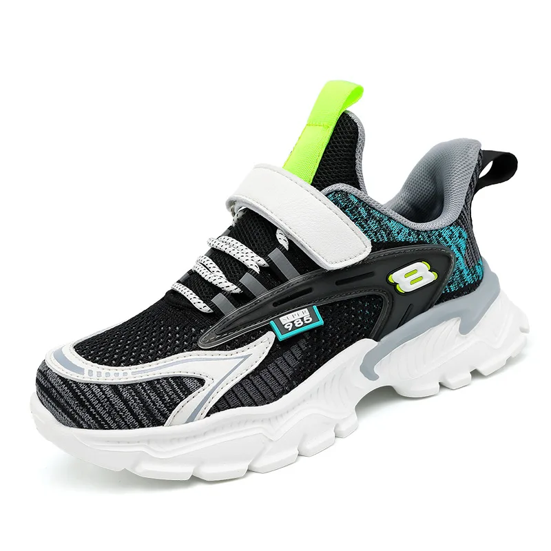 Mesh Breathable Children's Net Shoes, Big Children's Light Running Shoes, Elementary School Students Flying Woven Sports Shoes