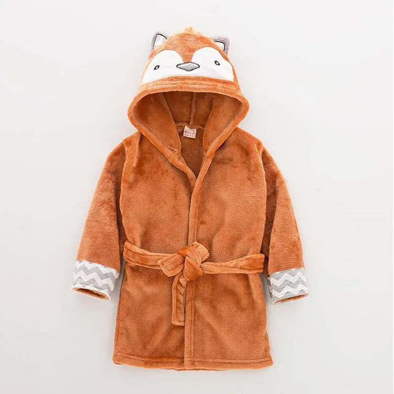 Infant Baby Cartoon Animal Shape Hooded Cloak Bathrobe