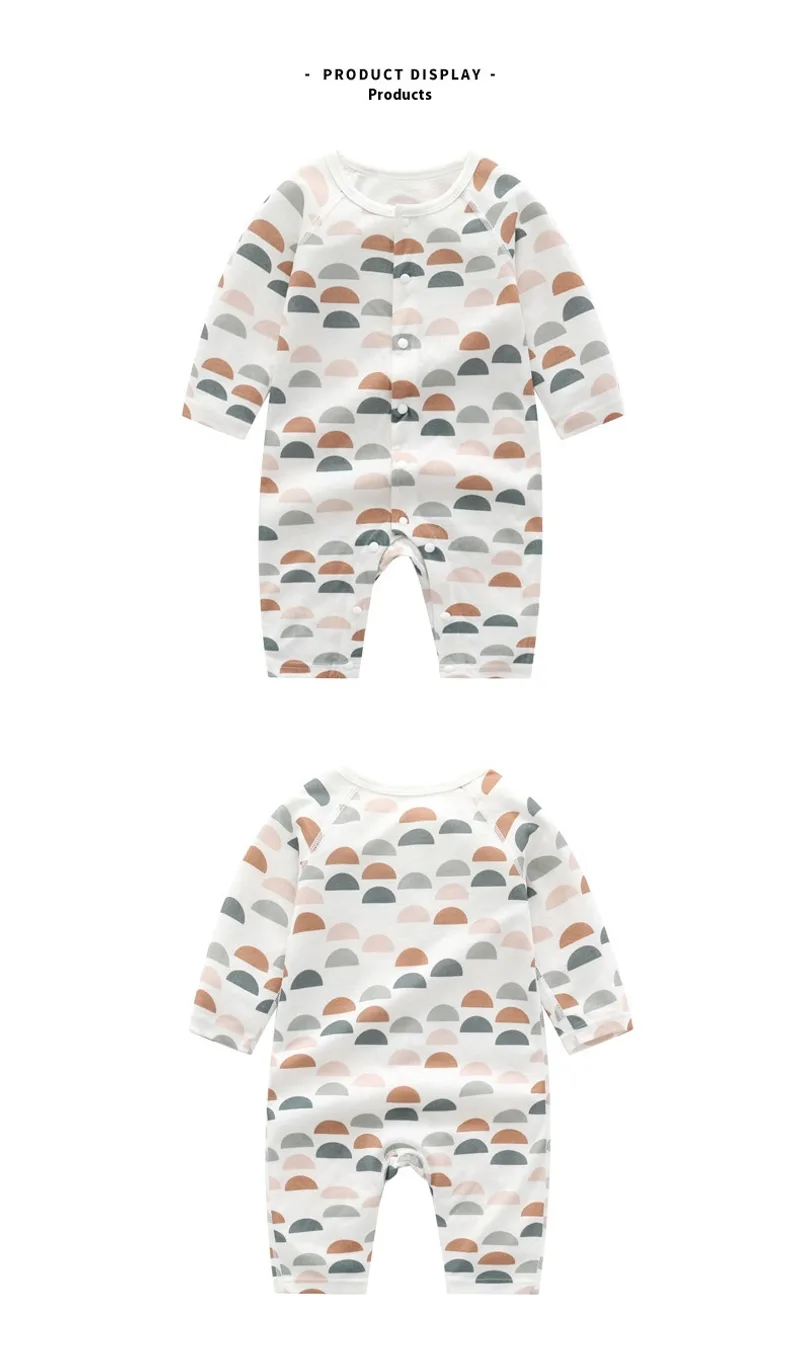 Light And Soft Bamboo Fiber Baby Jumpsuit Floral Animal Cute Print Spring Autumn Newborn Clothes Unisex Long Sleeve Baby Rompers For Boys Girls