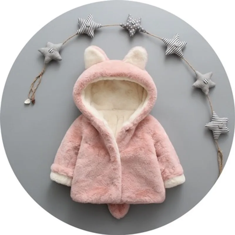 Autumn and winter new children's wear plus velvet thickening children's jacket small rabbit hair Korean version of the sweater one generation
