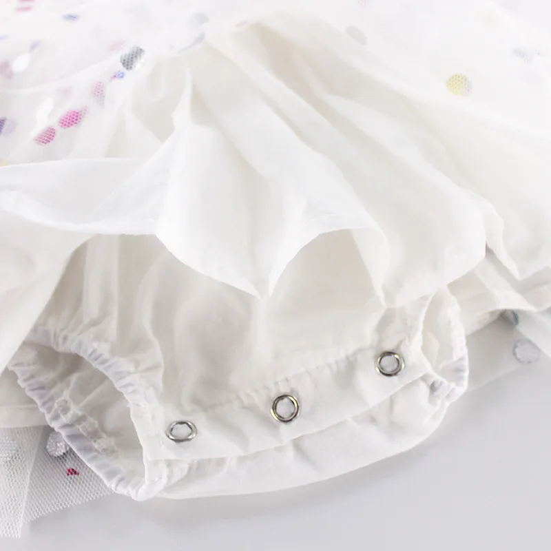Summer Girls Baby Hundred Days Clothes Hot Printing Mesh Cotton Triangle Romper