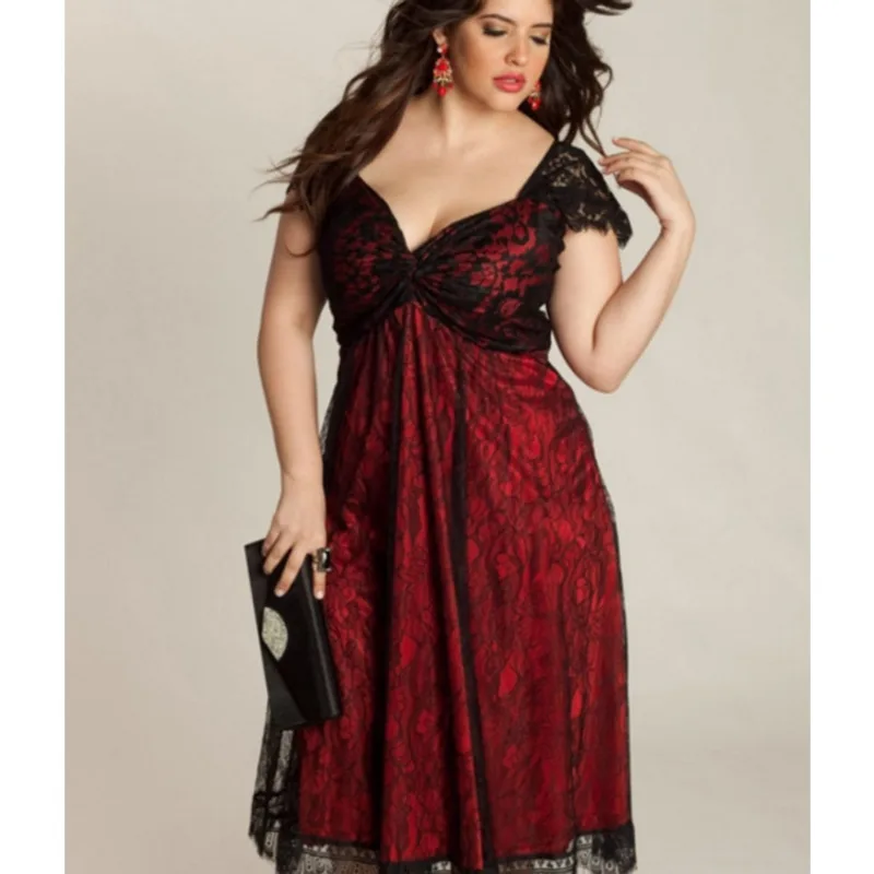 Gothic Big Code Lace Dress