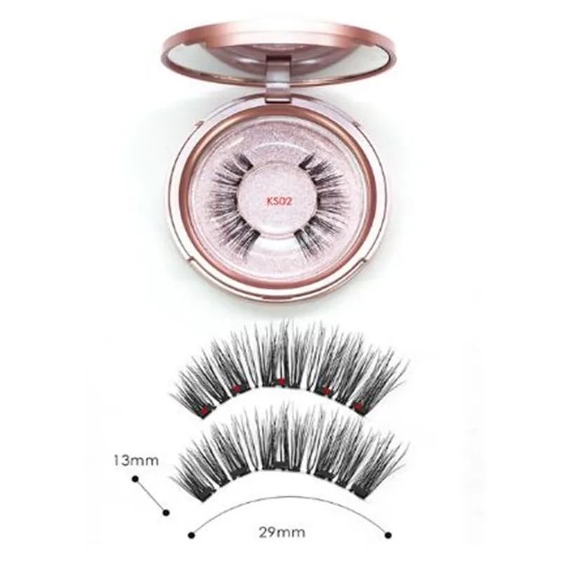 Five magnetic false eyelash set