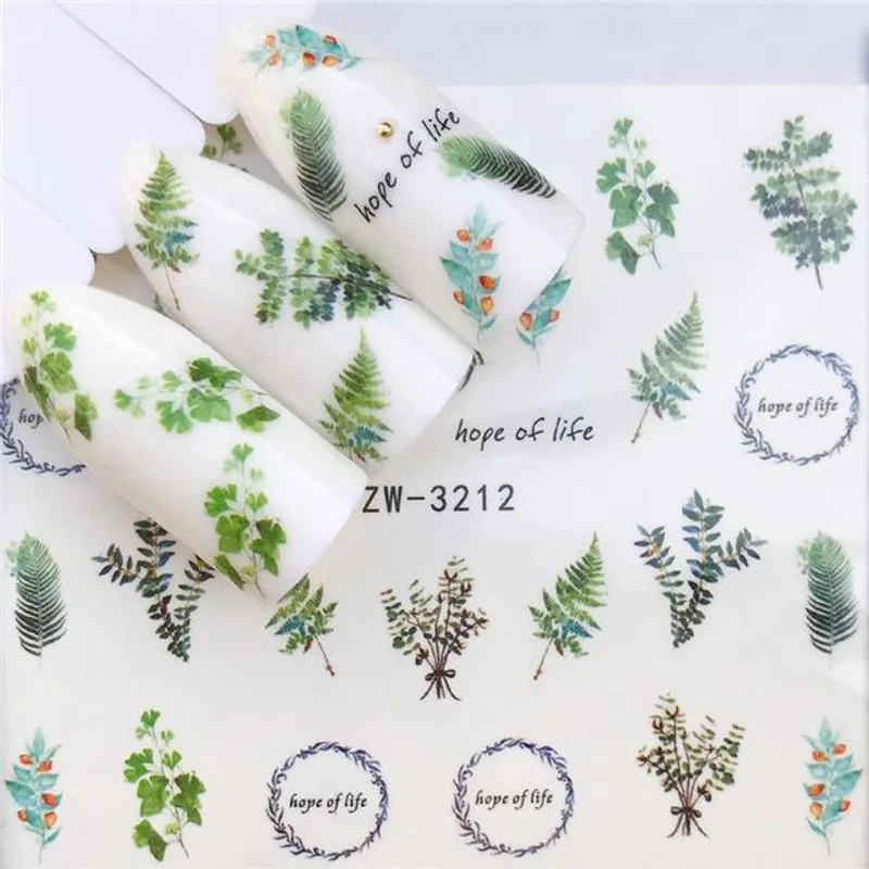 32 Designs Flamingo Fruit Flower Series Nail Water Decals D