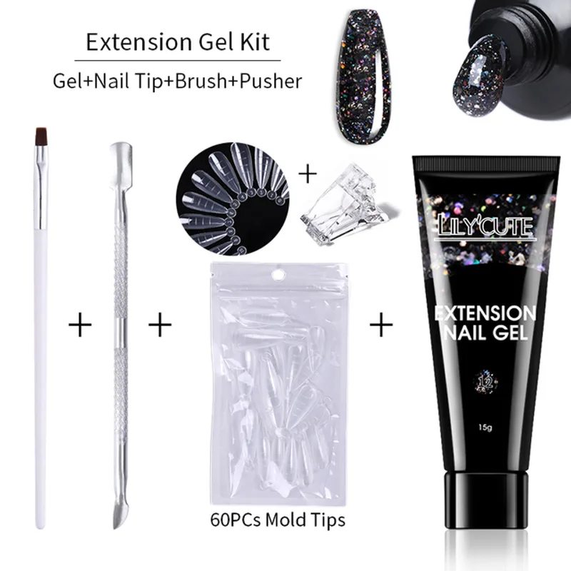 15ml Nail Extension Gel Kit Soak Off UV Gel Acrylic