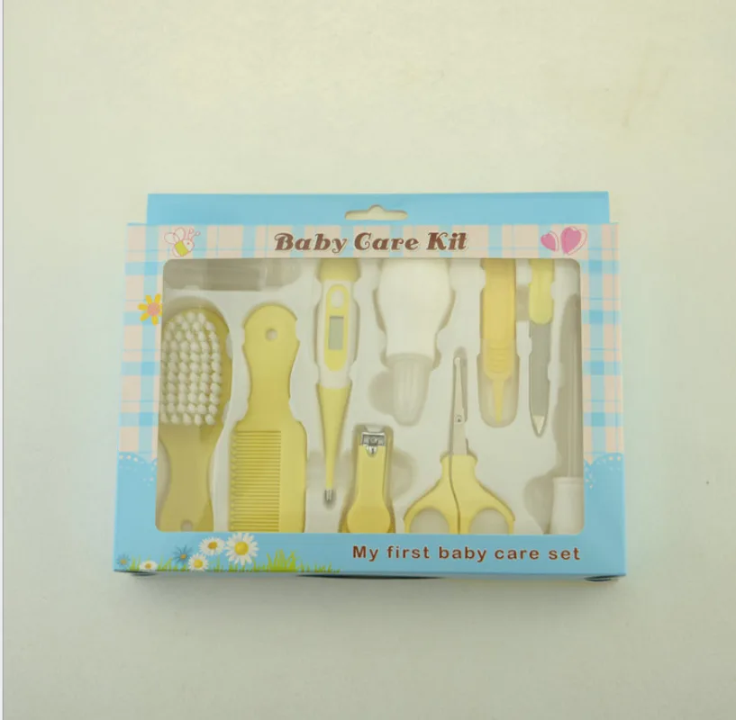 Maternal and Infant Thermometer Feeding Nasal Care 10 Piece Set Baby Manicure Clamp Nail Clipper Set