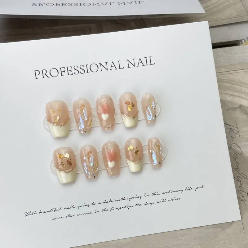 Wear Armor Nail Shaped Piece French Sequins Love Detachable