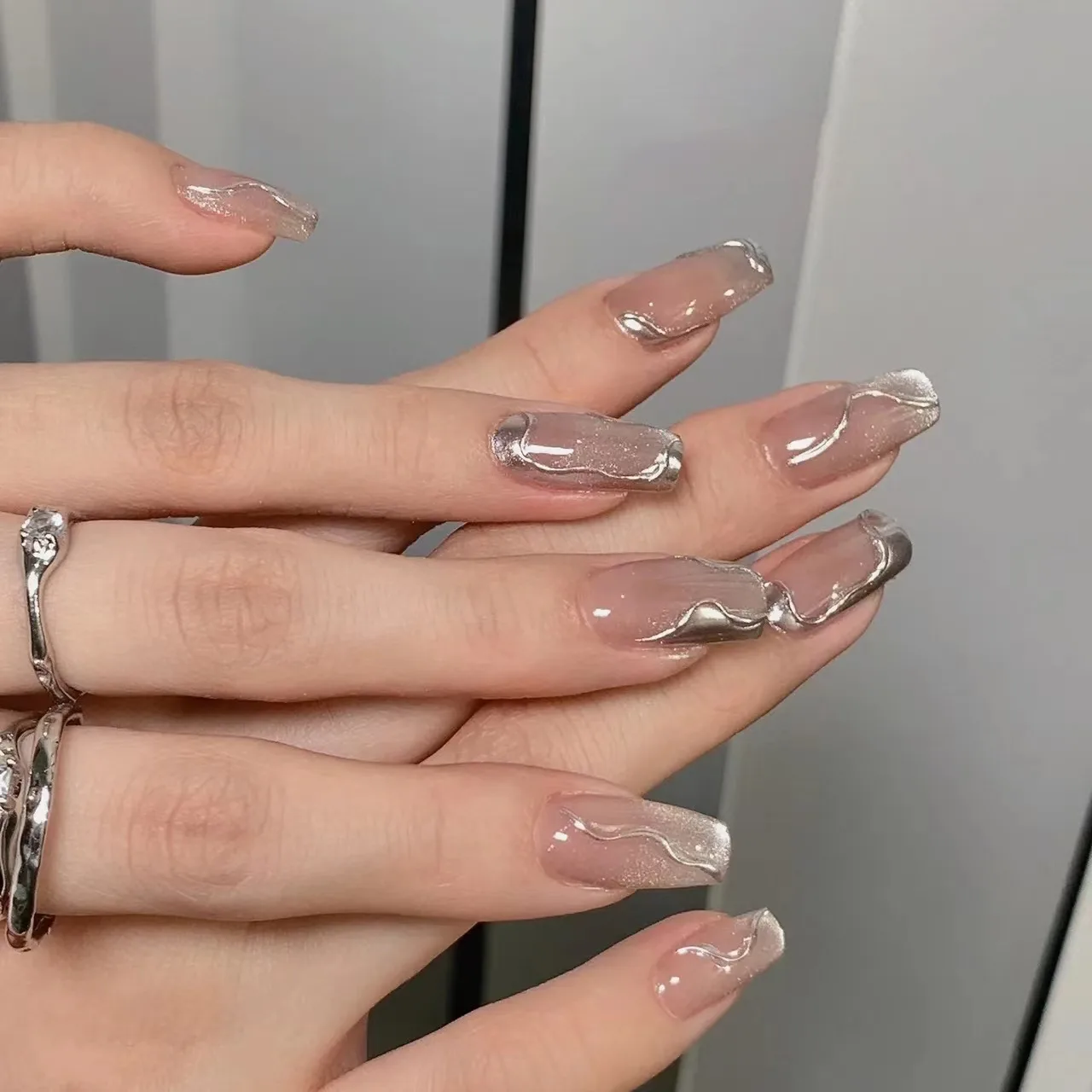 Handmade Manicure Wear Cat's Eye Gradient