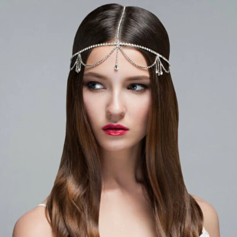 Tassel Niche Rhinestone Hair Accessories Bridal Headdress Jewelry