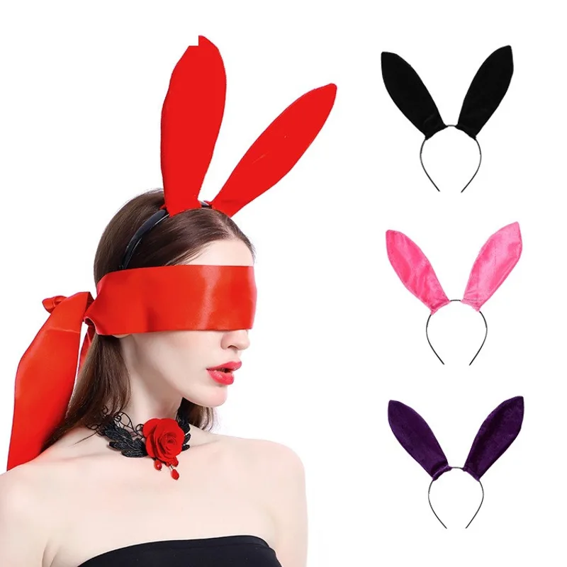 Velvet Rabbit Ears Headband Christmas And Halloween Hair Accessories