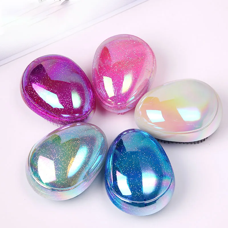 Egg hair combing straight hair comb