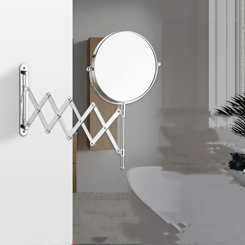 Simple Fashion Metal Makeup Mirror Wall Mounted Folding Mirror