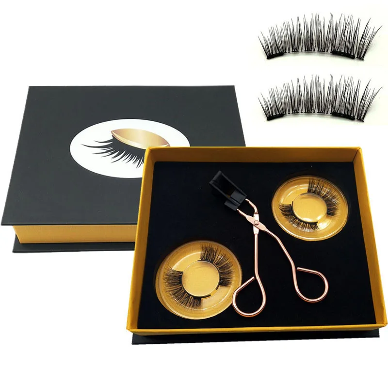 Magnetic Magnet False Eyelashes Set Box Tweezers