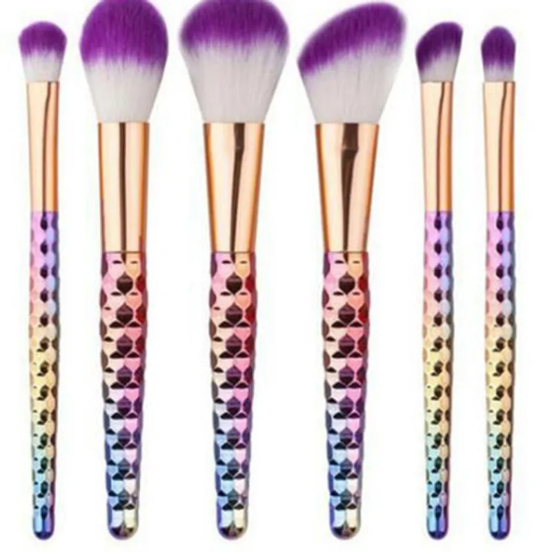 6 fish scales honeycomb makeup brush