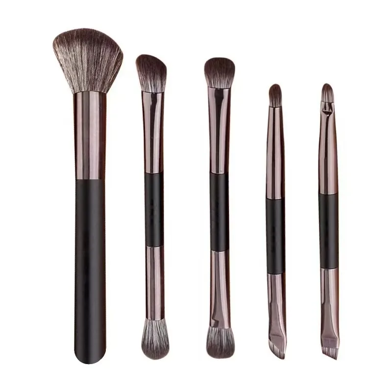 Makeup With Mirror Multifunctional Makeup Brush Suit