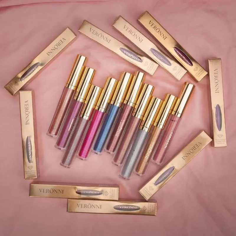 Diamond Pearl Magic Color Shiny Matte Metal Lip Gloss Lipstick