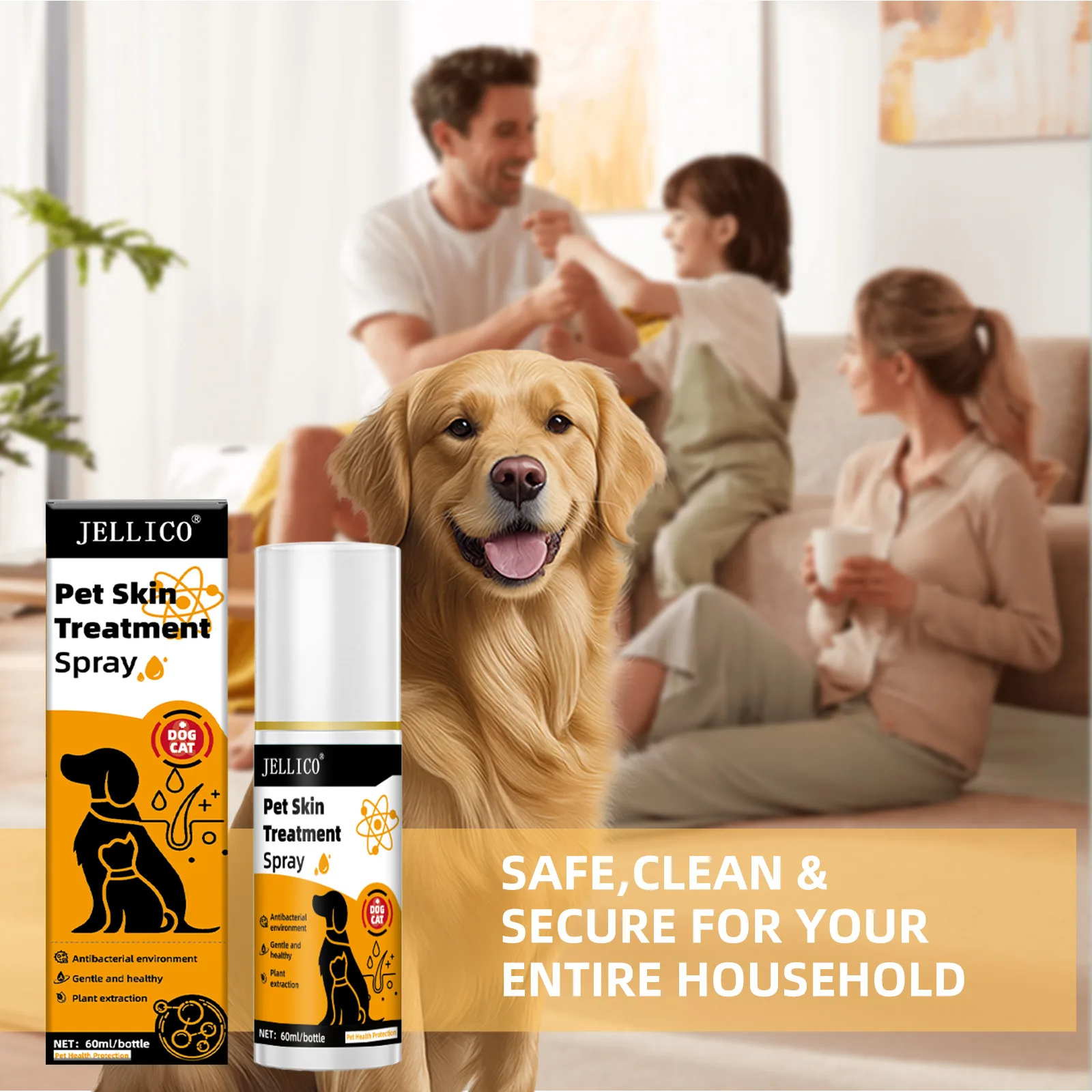 Pet Skin Care Spray Dogs And Cats Moss Skin Hair Loss Spray