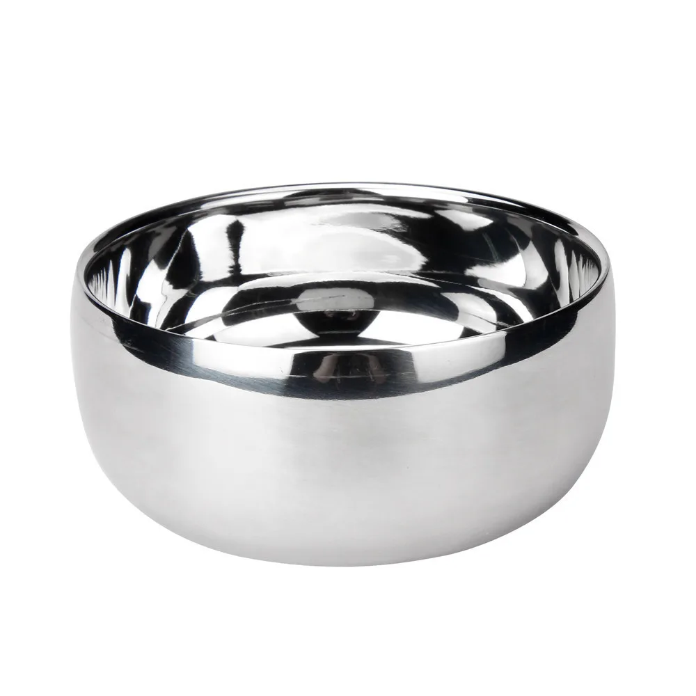 Men'S Silver Shaving Soap Bowl Stainless Steel Shaving Soap Bowl Shaving Brush Holder
