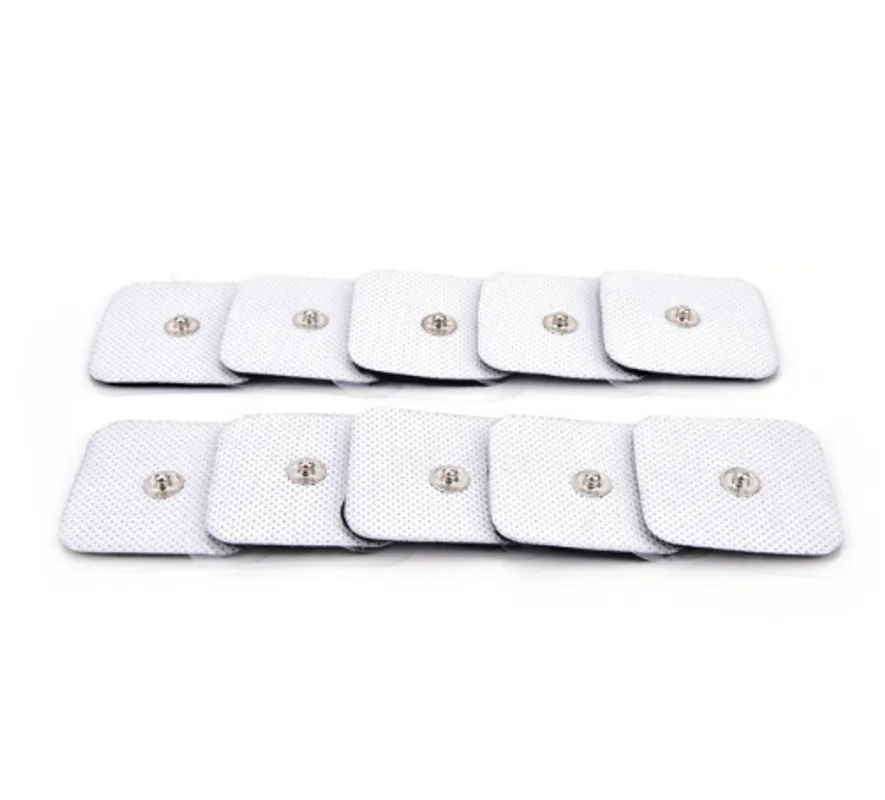 10pcs Units Nerve Stimulator Electrode Pads Tens Electrodes For Tens Digital Therapy Machine Massager 4 X 4cm