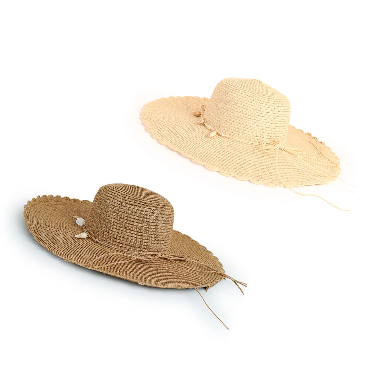 Beach Hat Wide Eaves Versatile Sunshade Seaside Shell Lace