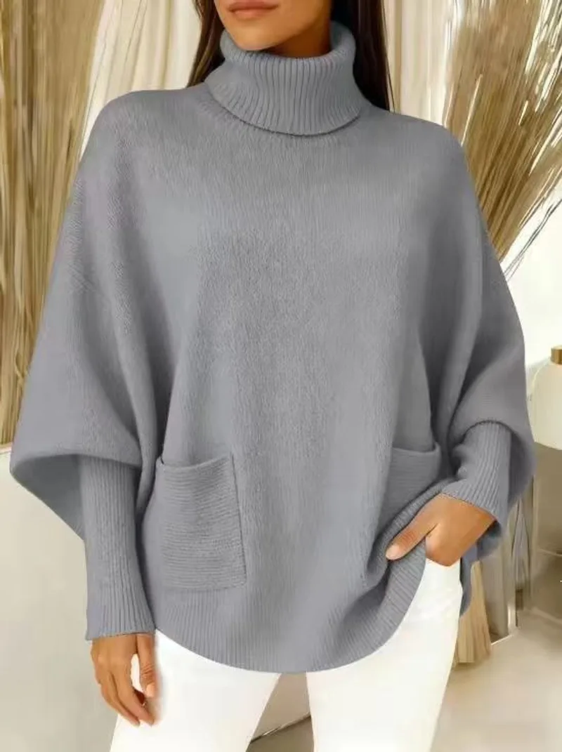 New Solid Color Long Sleeve Turtle Neck In Autumn And Winter