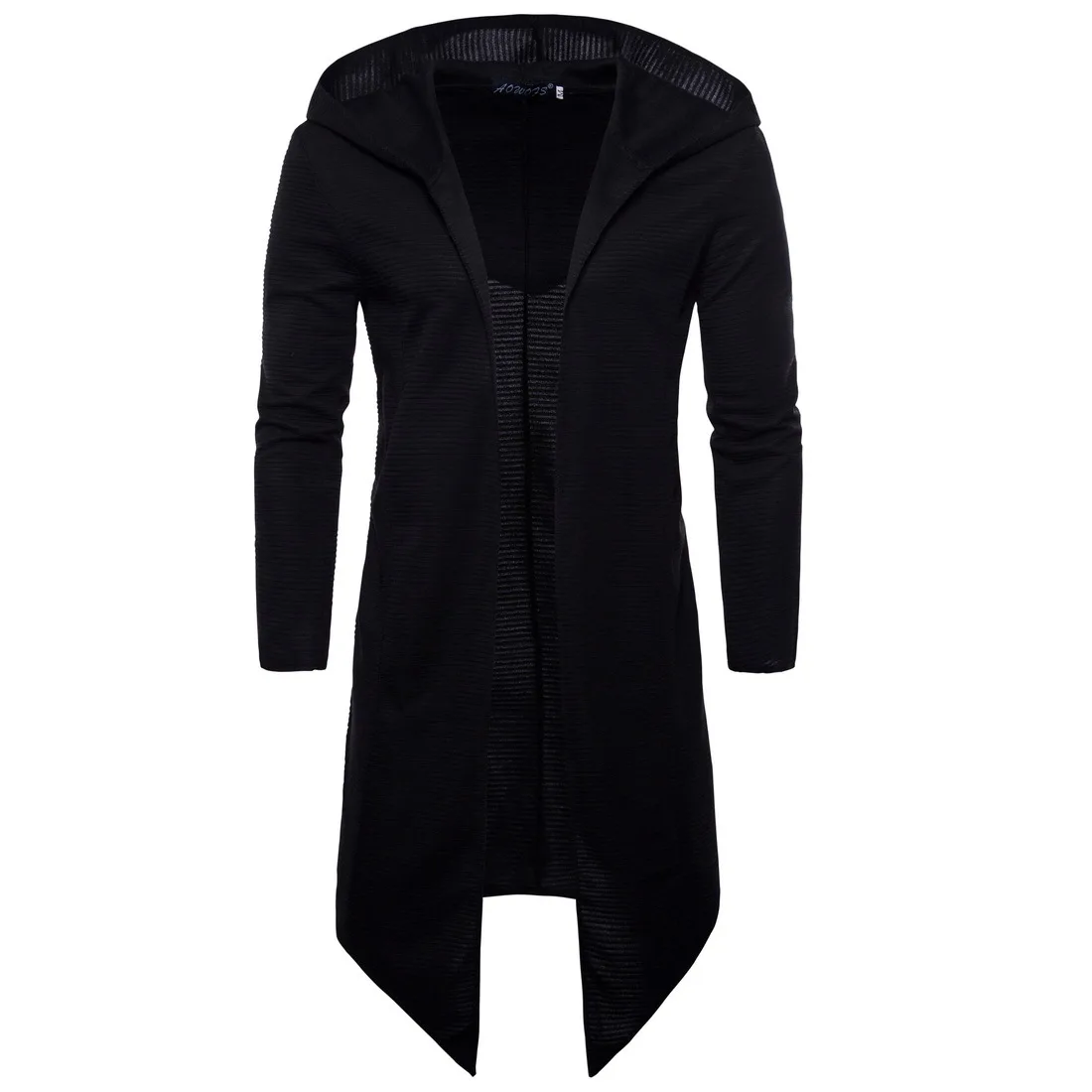 spring new foreign trade large size T-shirt long section without buckle windbreaker hooded cloak