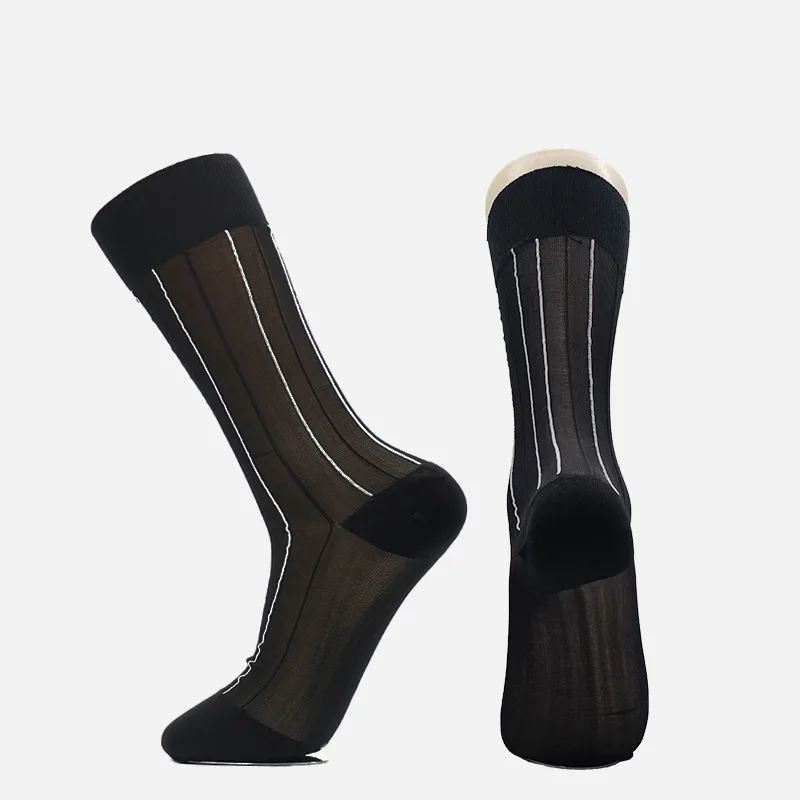 Socks Men's Striped Thin Snagging Resistant