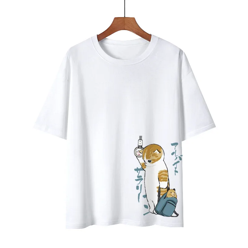 Creative Fashion Work Cat Cotton T-shirt