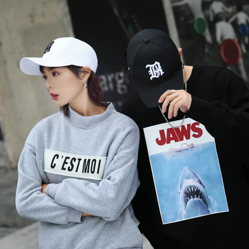 Korean Style Embroidered Letter Baseball Hat