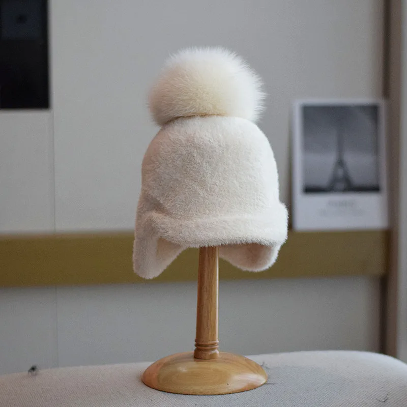 Ushanka Female Earflaps Warm Pilot Hat Riding