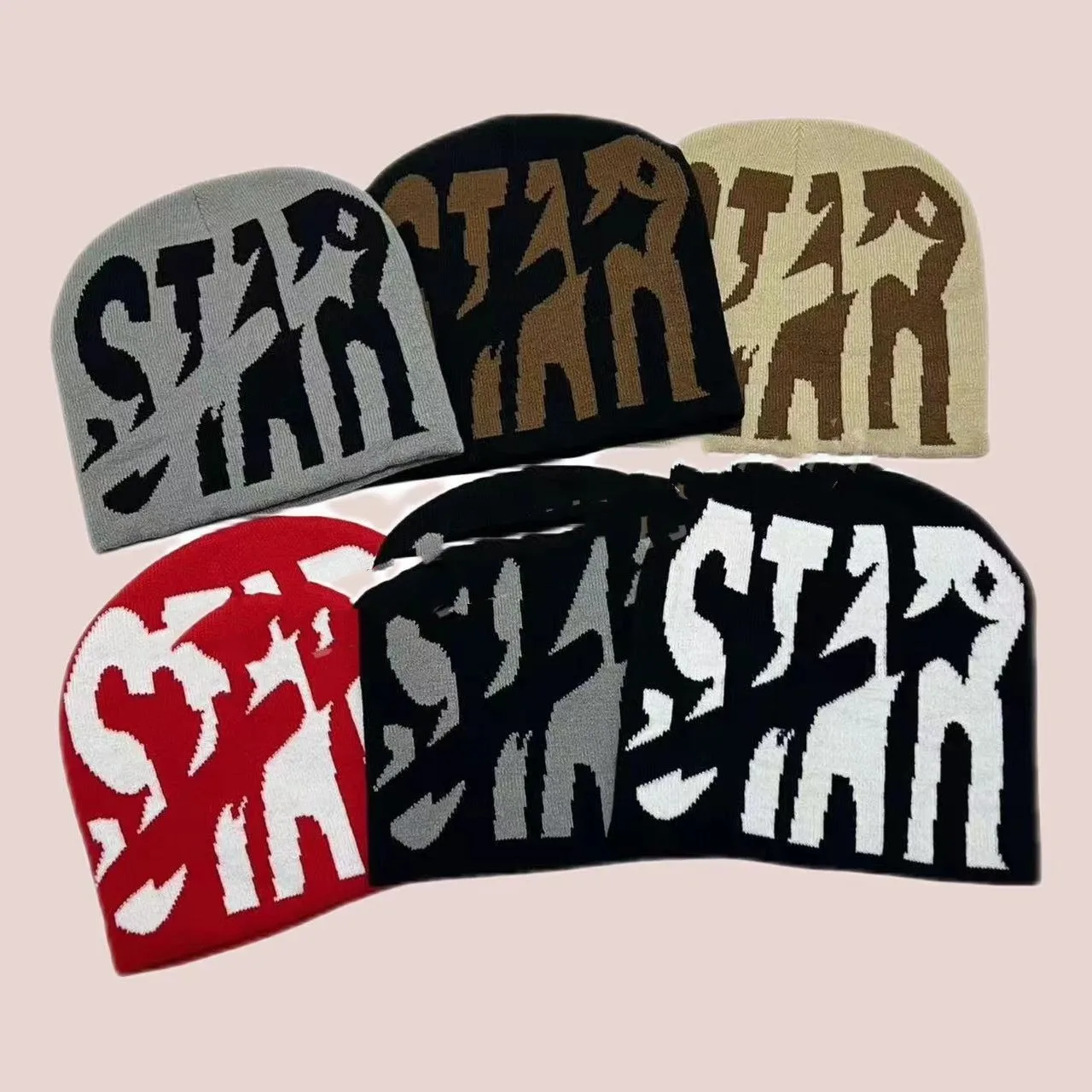 Y2g Knitted Hat Letter STAR Same Style