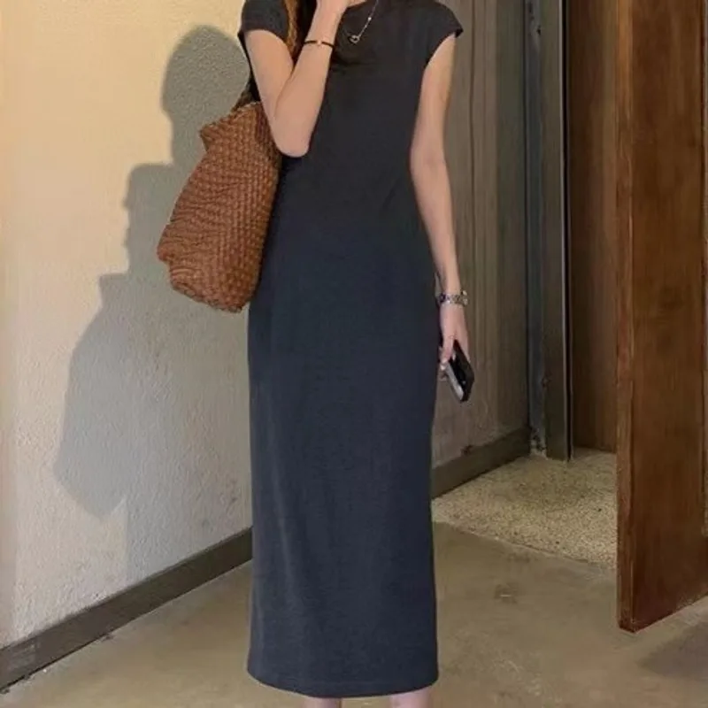 Summer Dress With Simple Shoulder Sleeves
