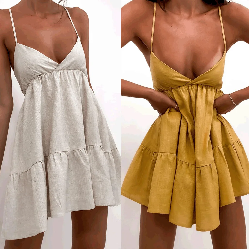 High Waist Elegant Commuter Slip Dress