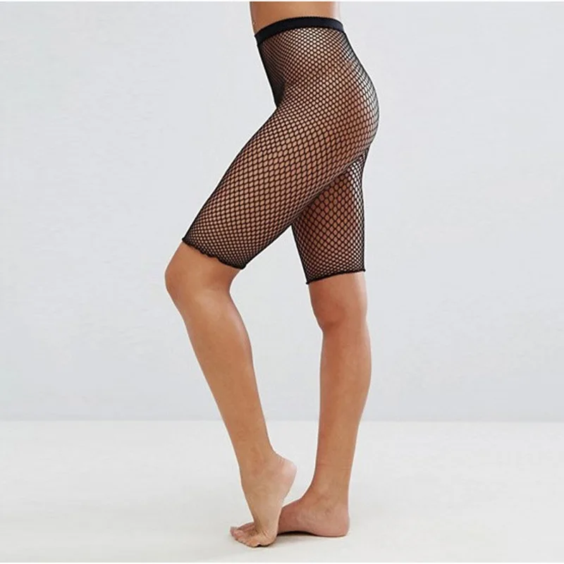 Elastic Loose Five Points New Fashion Fishnet Panty-hose Women