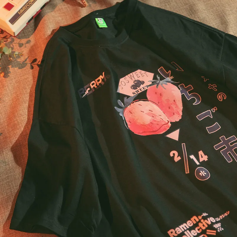 Printed Crewneck Loose Men's And Women's T-shirt Short Sleeve