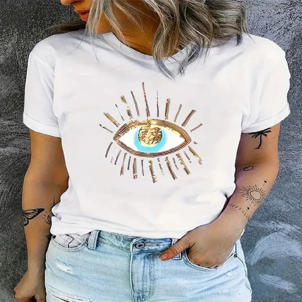Women's All-matching Round Neck Short Sleeve T-shirt