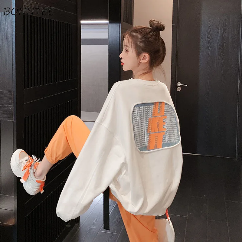 Women'S Pullover With Cotton White Sweater Korean Loose Spring Autumn Thin Autumn New Early Autumn Coat Fashion