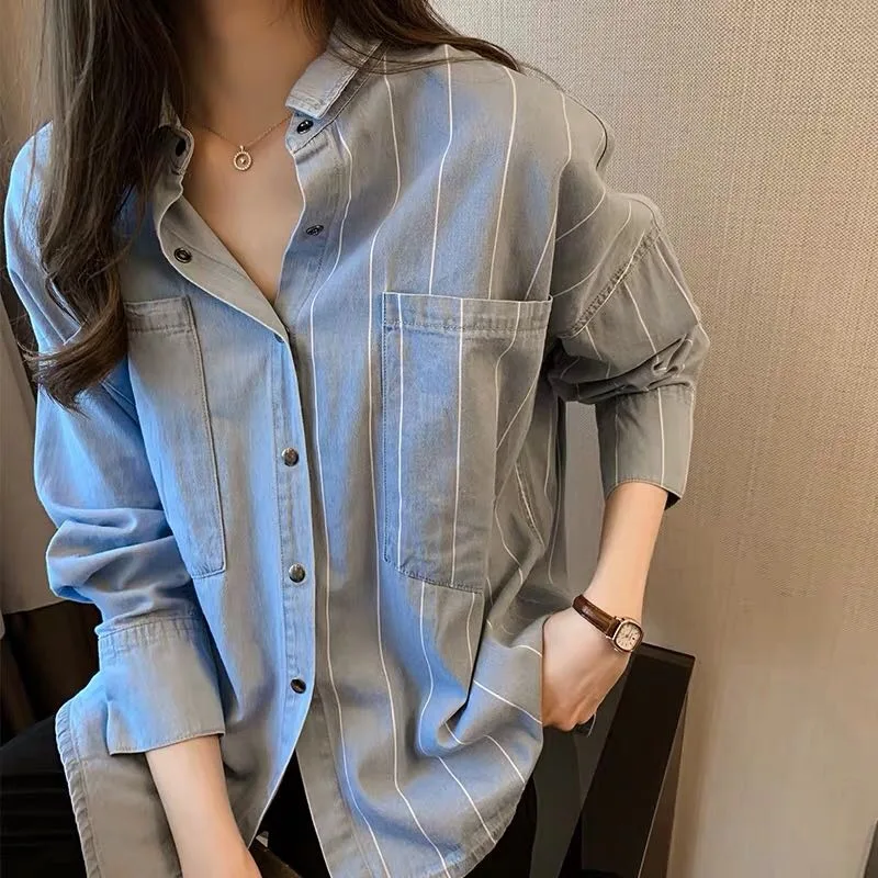 Women's New Spring And Autumn Denim Shirt