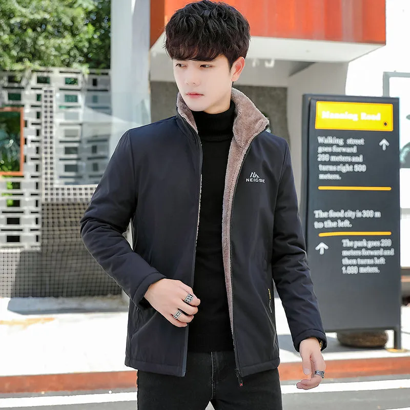 Fashion Casual Loose Jacket Fleece-lined Thickened