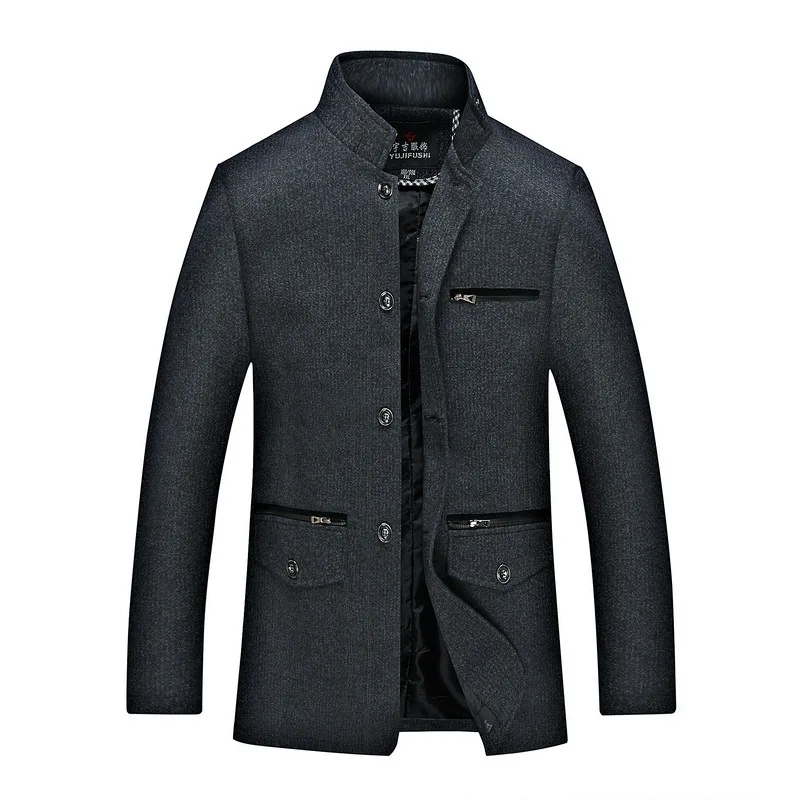 Middle-aged Men's Stand Collar Casual Jacket