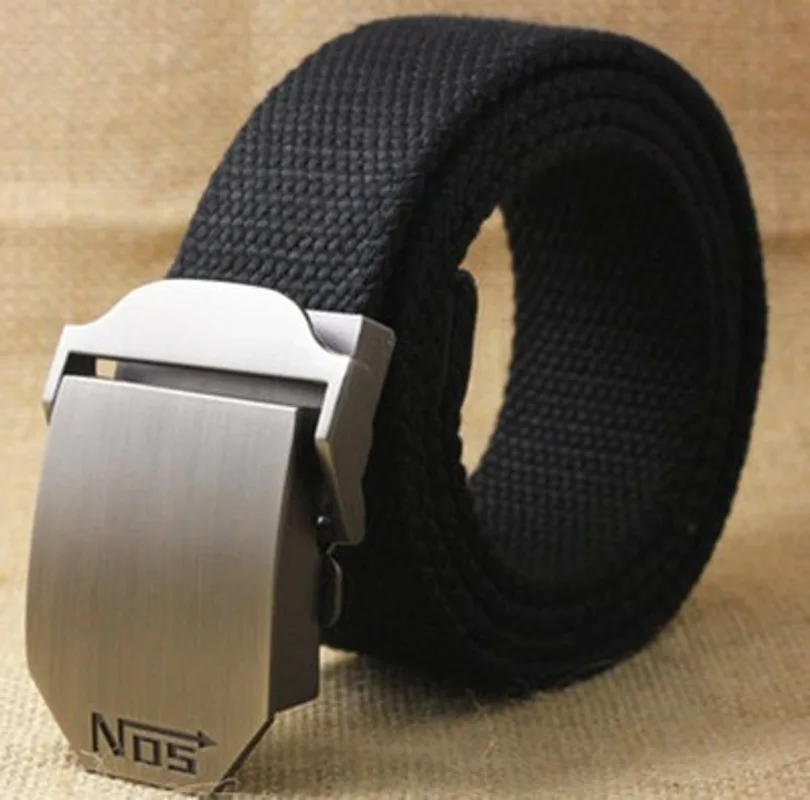 Men's Canvas Belt Thickening custom outdoor tactical belt army fan fat belt of young students