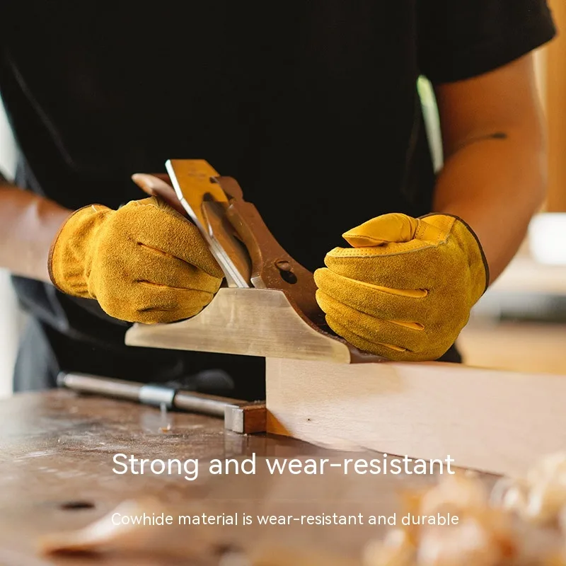 Breathable, Non-slip, Wear-resistant Construction Site Welder Protective Work Gloves