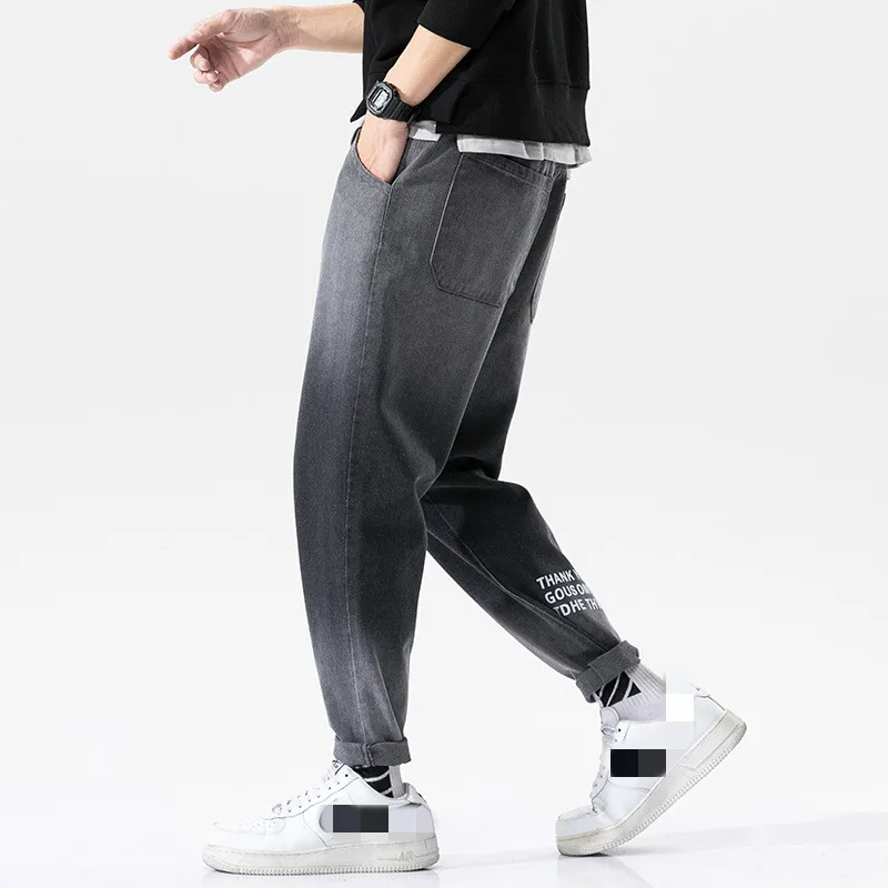 Hong Kong Style Jeans Men's Loose Korean Style Spring And Autumn