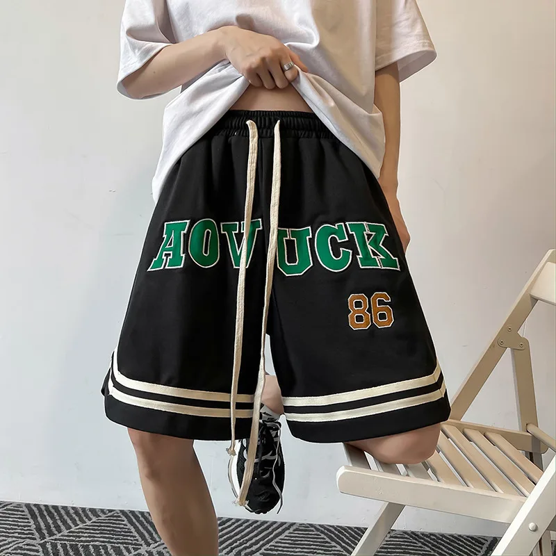 Letter Embroidered Shorts Men's All-match Ins