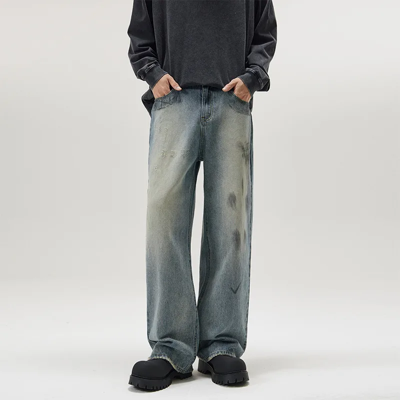 American-style Distressed Fashion Brand Jeans Men