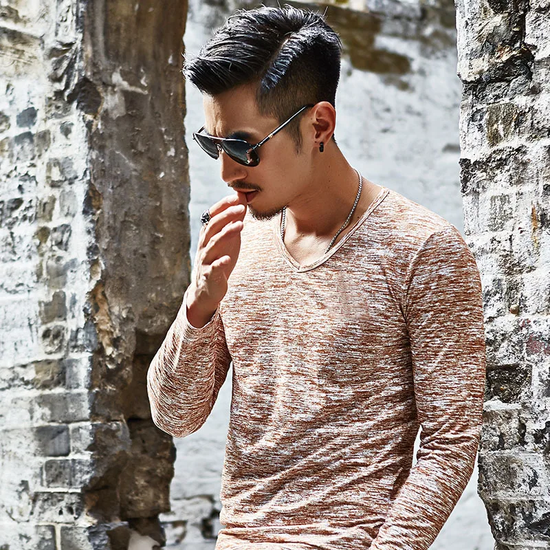 Fashion Simple Men's Long-sleeved T-shirt