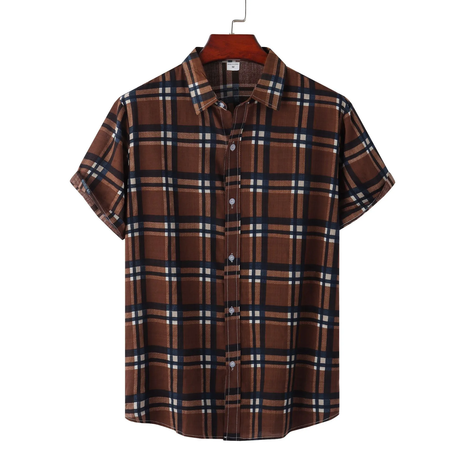 Men's Floral Plus Size Slim Shirt