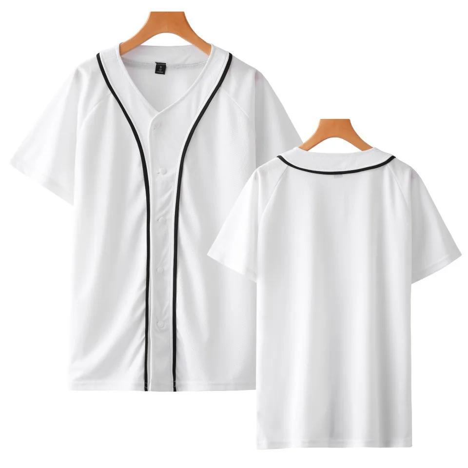 Pure Color Blank Baseball Uniform Summer Sports Thin Baseball Uniform